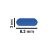 Bel-Art Spinbar Teflon Micro (Flea) Magnetic Stirring Bar; 6.35 X 3MM, Blue